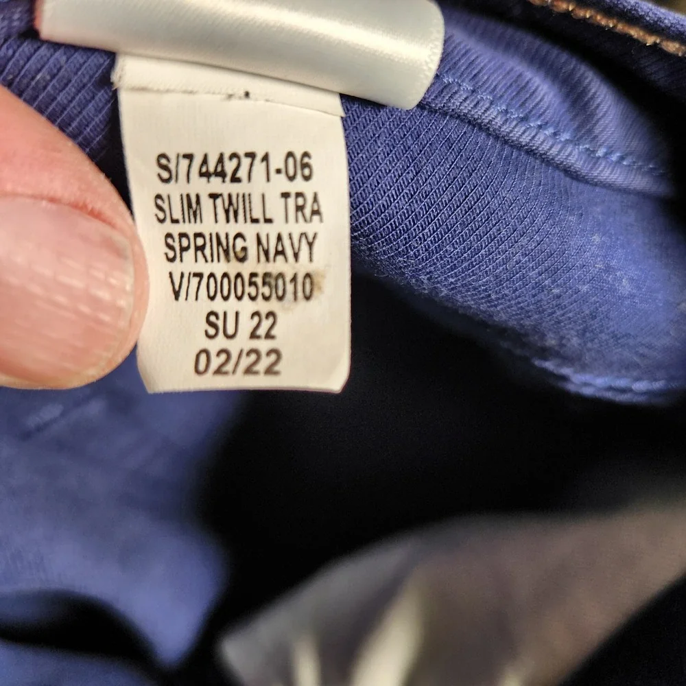 Banana Republic Pants Men's 35X30 Blue Traveler Slim‎ Twill Spring Navy